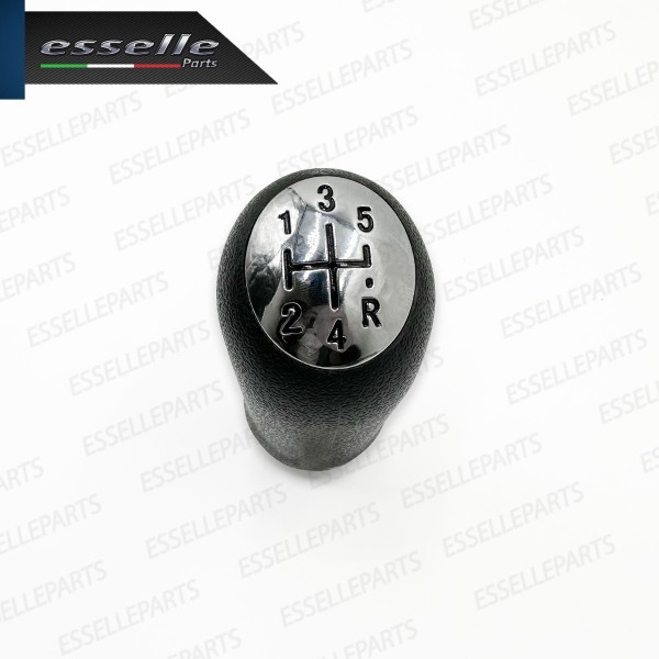 Pomello leva cambio 5 marce nero e cromato in ABS per SMART FORTWO MK3