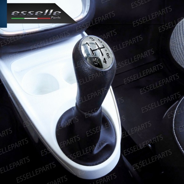 Pomello leva cambio 5 marce nero e cromato in ABS per SMART FORTWO MK3