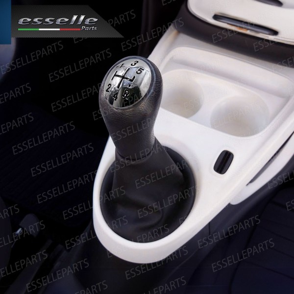 Pomello leva cambio 5 marce nero e cromato in ABS per SMART FORTWO MK3