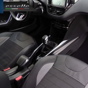 Pomello leva cambio a 5 marce Nero e Grigio in abs per Peugeot 3008 MK2