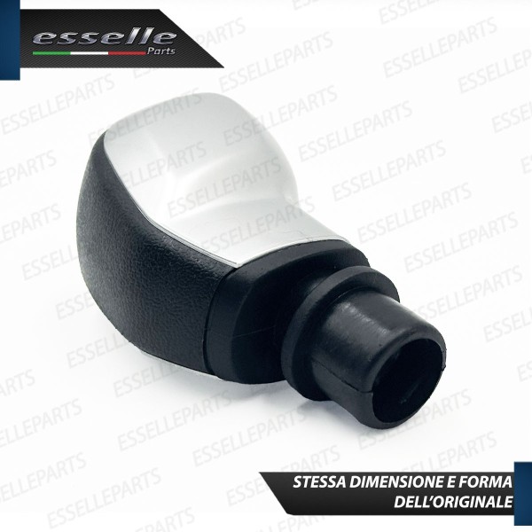 Pomello leva cambio a 5 marce Nero e Grigio in abs per Peugeot 208 MK2