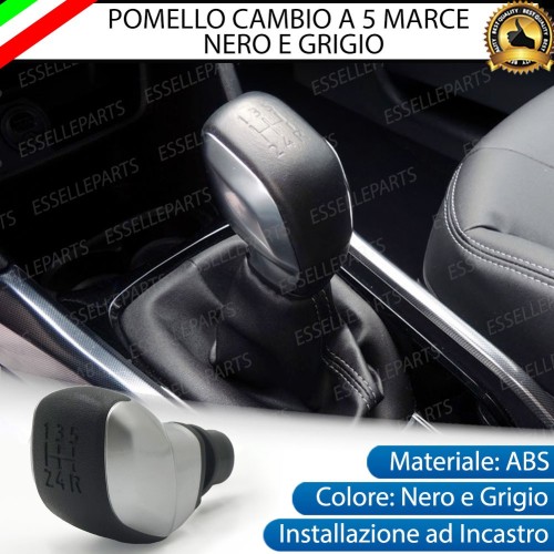 Pomello leva cambio a 5 marce Nero e Grigio in abs per Peugeot 308 MK3