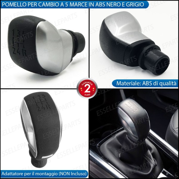 Pomello leva cambio a 5 marce Nero e Grigio in abs per Citoren BERLINGO MK3