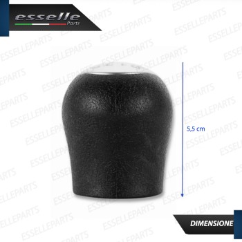 Pomello leva cambio a 5 marce Nero e Grigio in abs per Renault Clio MK2 RESTYLING