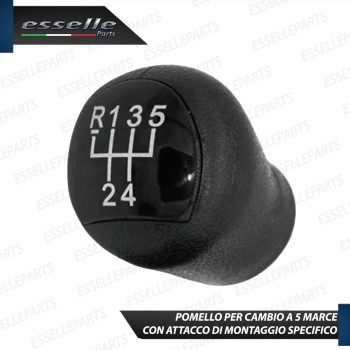 Pomello leva cambio a 5 marce Nero Lucido in abs per Renault Scenic MK1