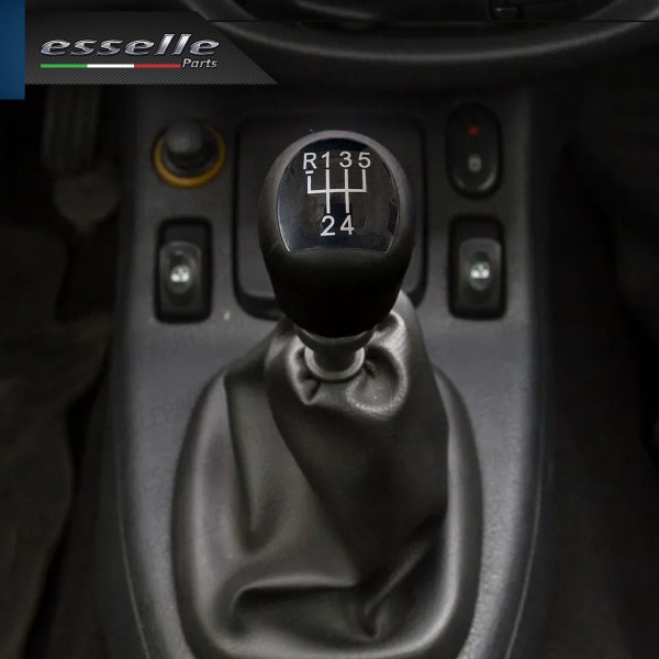 Pomello leva cambio a 5 marce Nero Lucido in abs per Renault Clio MK2 Restyling