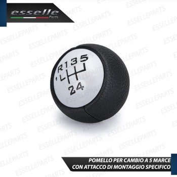 Pomello leva cambio a 5 marce Nero e Cromato per Peugeot 207 Pomello leva cambio a 5 marce Nero e Cromato per Peugeot 207
