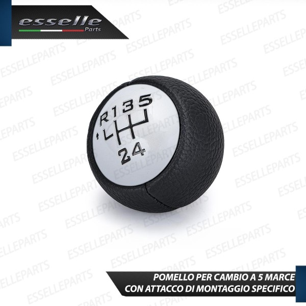 Pomello leva cambio a 5 marce Nero e Cromato per Peugeot 308 308 CC