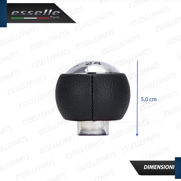 Pomello leva cambio a 5 marce Nero e Cromato per Peugeot 308 308 CC