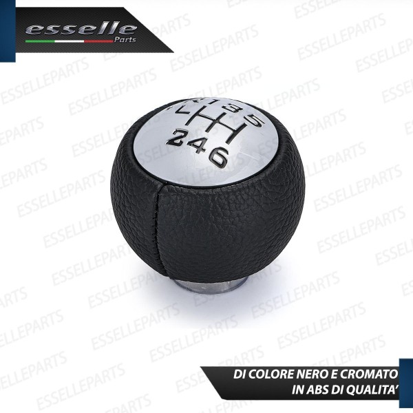 Pomello leva cambio a 6 marce Nero e Cromato per Peugeot 308 308 CC