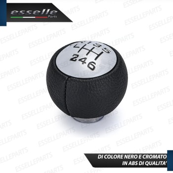 Pomello leva cambio a 6 marce Nero e Cromato per Peugeot 308 308 CC Pomello leva cambio a 6 marce Nero e Cromato per Peugeot 308 308 CC