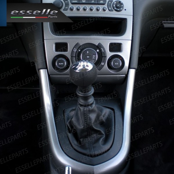 Pomello leva cambio a 6 marce Nero e Cromato per Peugeot 308 308 CC
