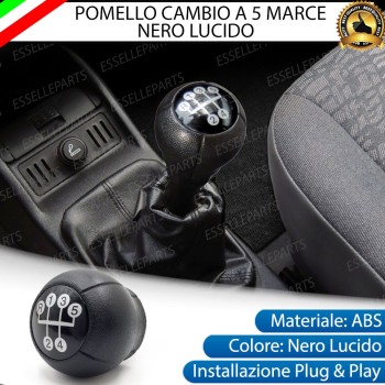 Pomello leva cambio a 5 marce Nero Lucido in ABS per Opel Combo C Pomello leva cambio a 5 marce Nero Lucido in ABS per Opel Combo C