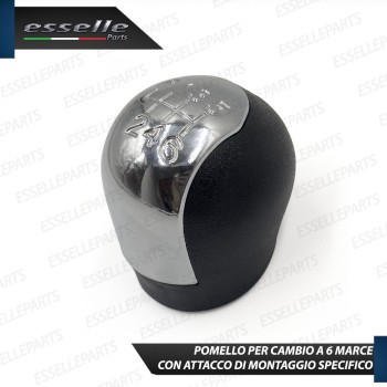 Pomello leva cambio a 6 marce Nero e Cromato in ABS per Opel Signum Pomello leva cambio a 6 marce Nero e Cromato in ABS per Opel Signum
