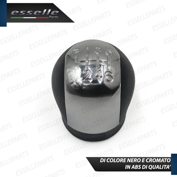 Pomello leva cambio a 6 marce Nero e Cromato in ABS per Opel Vectra C