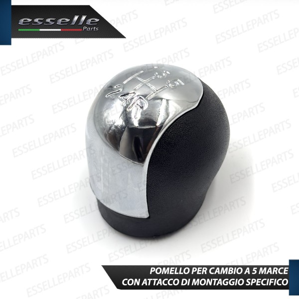 Pomello leva cambio a 5 marce Nero e Cromato in ABS per Opel Signum