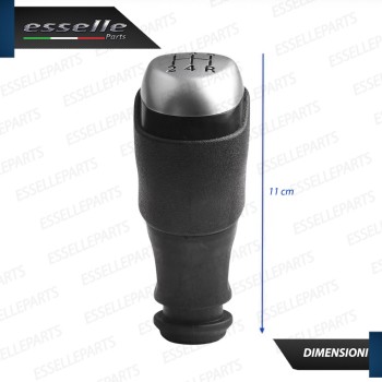 Pomello leva cambio a 5 marce Nero e Grigio in abs per Renault Clio MK4 Pre-Restyling Pomello leva cambio a 5 marce Nero e Grigio in abs per Renault Clio MK4 Pre-Restyling