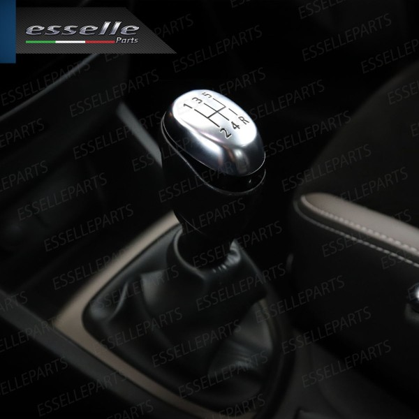Pomello leva cambio a 5 marce Nero e Grigio in abs per Renault Clio MK4 Pre-Restyling