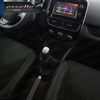 Pomello leva cambio a 5 marce Nero e Grigio in abs per Renault Clio MK4 Pre-Restyling Pomello leva cambio a 5 marce Nero e Grigio in abs per Renault Clio MK4 Pre-Restyling