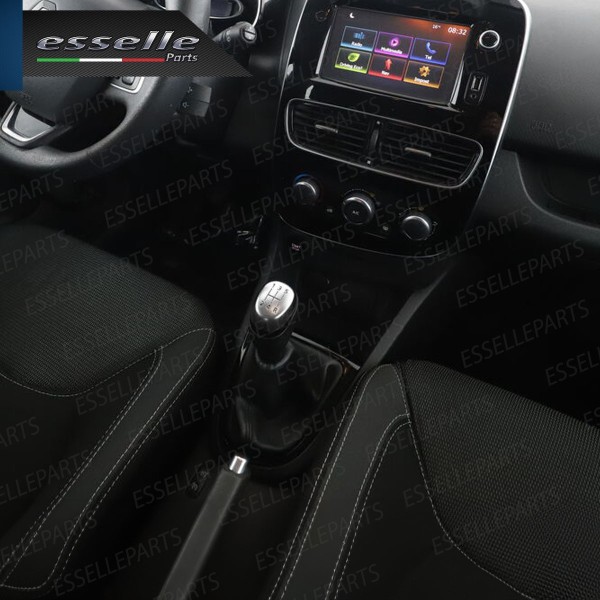 Pomello leva cambio a 5 marce Nero e Grigio in abs per Renault Megane 2