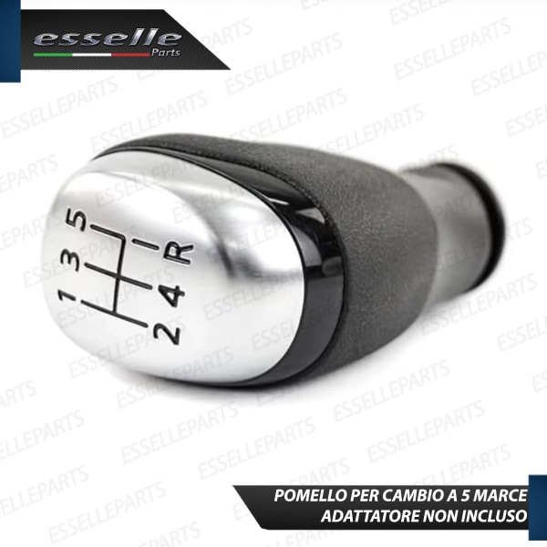 Pomello leva cambio a 5 marce Nero e Grigio in abs per Smart Fortwo MK3