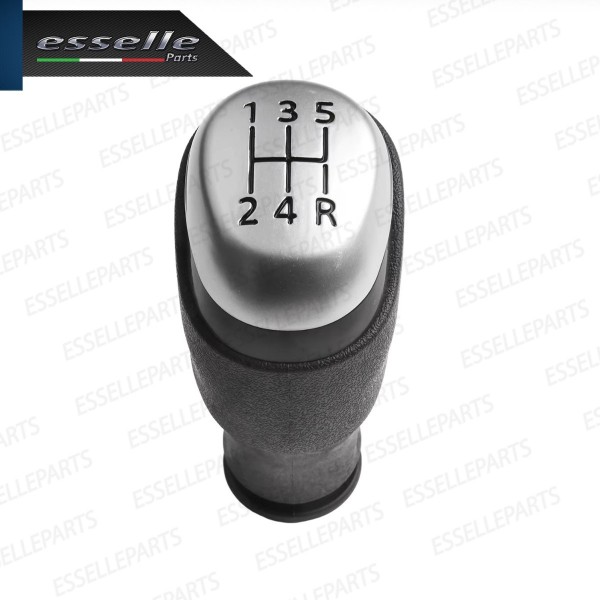 Pomello leva cambio a 5 marce Nero e Grigio in abs per Smart Fortwo MK3