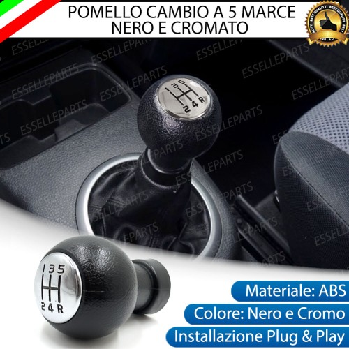 Pomello leva cambio a 5 marce Nero e Cromato in ABS per Suzuki Swift MK4