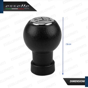 Pomello leva cambio a 5 marce Nero e Cromato in abs per Opel Agila B Pomello leva cambio a 5 marce Nero e Cromato in abs per Opel Agila B