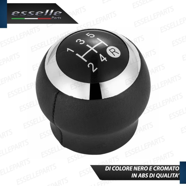 Pomello leva cambio a 5 marce Nero e Cromato in abs per Toyota Verso