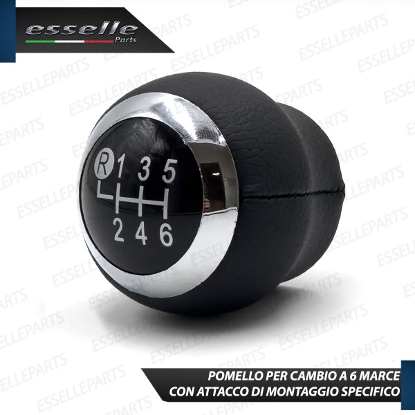 Pomello leva cambio a 6 marce Nero e Cromato in ABS per Toyota RAV-4 MK4