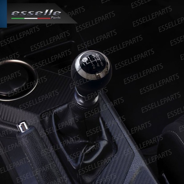 Pomello leva cambio a 6 marce Nero e Cromato in abs per Toyota Yaris MK3 Pre-Restyling Fino al 2013
