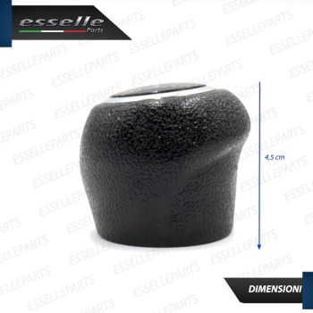 Pomello leva cambio a 5 marce Nero e Cromato in ABS per Fiat Grande Punto