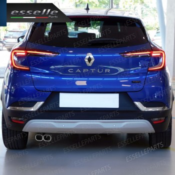 Terminale Di Scarico Doppio Marmitta per Renault Captur MK2 Finalino Cromato Inox