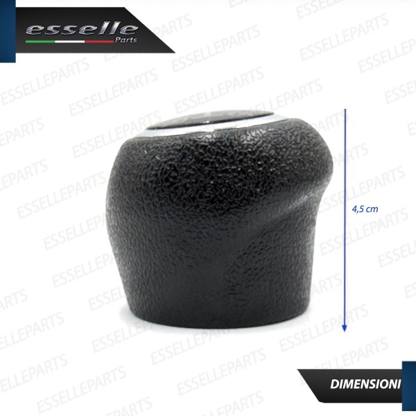 Pomello leva cambio a 5 marce Nero e Cromato in abs per Fiat Bravo MK2