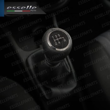 Pomello leva cambio a 5 marce Nero e Cromato in ABS per Fiat Grande Punto