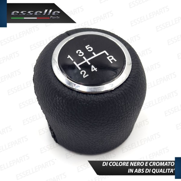 Pomello leva cambio a 5 marce Nero e Cromato in abs per Fiat Bravo MK2