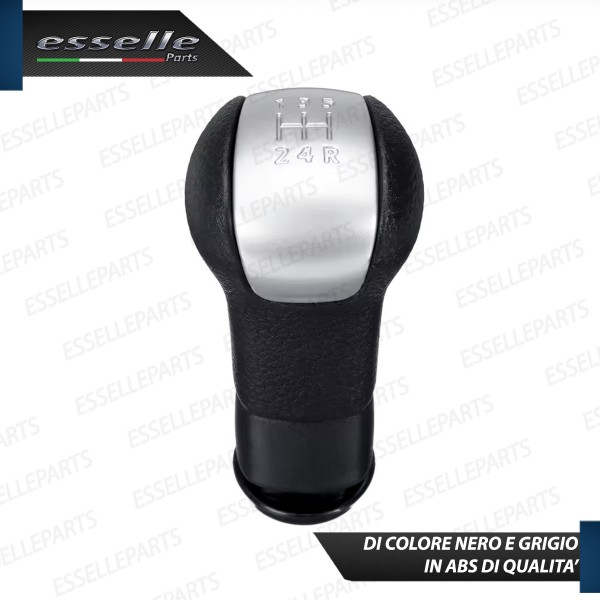 Pomello leva cambio a 5 marce Nero e Grigio in abs per Nissan Qashqai J10 Restyling