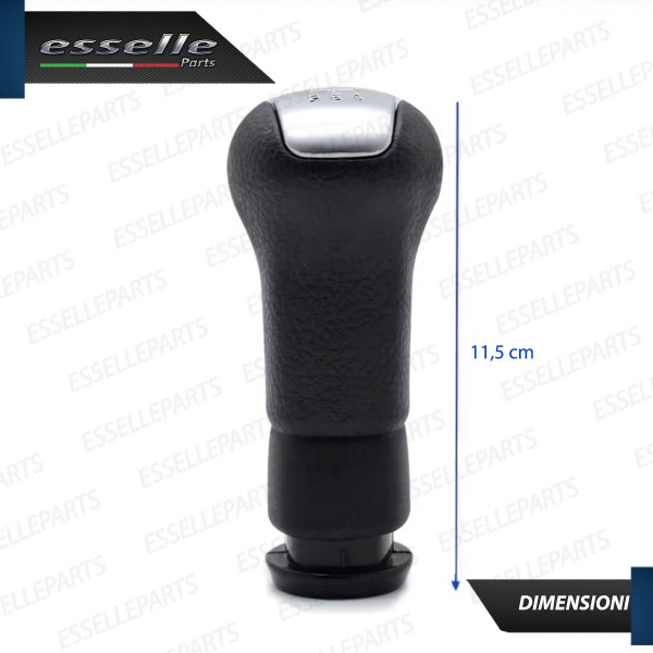 Pomello leva cambio a 5 marce Nero e Grigio in abs per Nissan Qashqai J10 Restyling