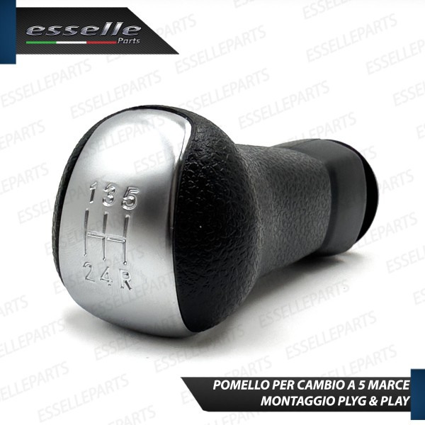Pomello leva cambio a 5 marce Nero e Grigio in abs per Nissan X-TRAIL MK1