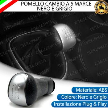Pomello leva cambio a 5 marce Nero e Grigio in abs per Nissan X-TRAIL MK2