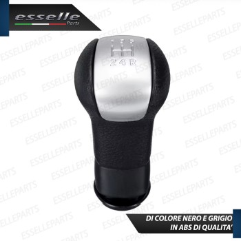 Pomello leva cambio a 5 marce Nero e Grigio in abs per Nissan X-TRAIL MK2