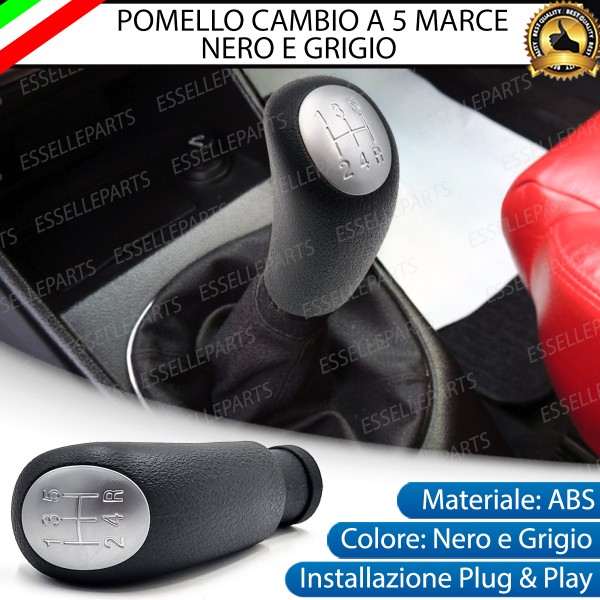 Pomello Leva Cambio Alfa Romeo 147 5 Marce Nero e Grigio Abs Specifico