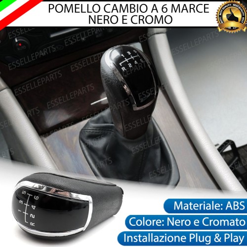 Pomello leva cambio a 6 marce Nero e Cromato in abs per Mercedes Classe C W203 S203