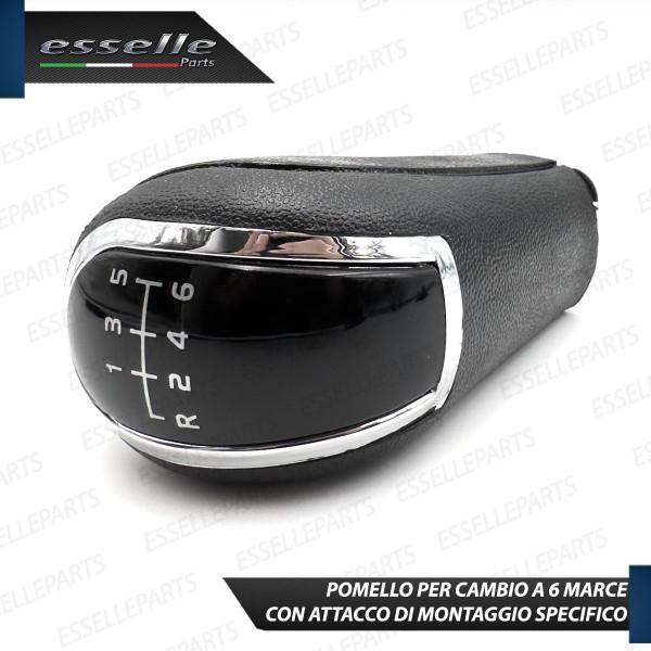 Pomello leva cambio a 6 marce Nero e Cromato in abs per Mercedes Classe C W203 S203