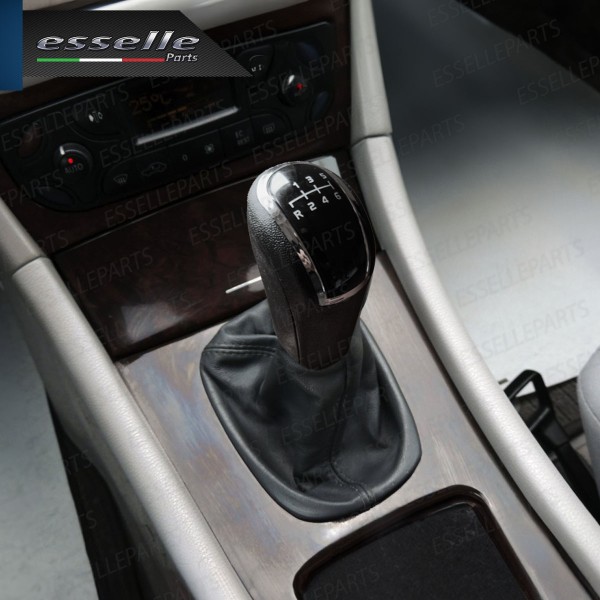 Pomello leva cambio a 6 marce Nero e Cromato in abs per Mercedes Classe C W203 S203