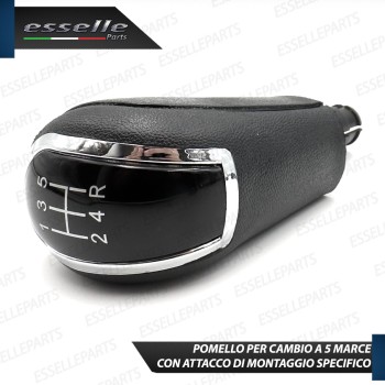Pomello leva cambio a 5 marce Nero e Cromato in abs per Mercedes Classe C W203 S203