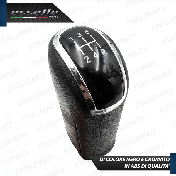 Pomello leva cambio a 5 marce Nero e Cromato in abs per Mercedes Classe C W203 S203