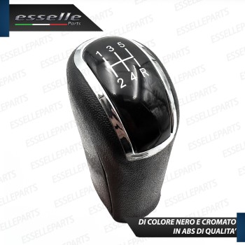 Pomello leva cambio a 5 marce Nero e Cromato in abs per Mercedes Classe C W203 S203