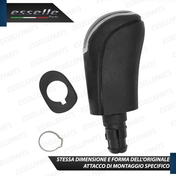 Pomello leva cambio a 5 marce Nero e Cromato in abs per Mercedes Classe C W203 S203