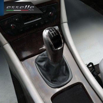 Pomello leva cambio a 5 marce Nero e Cromato in abs per Mercedes Classe C W203 S203